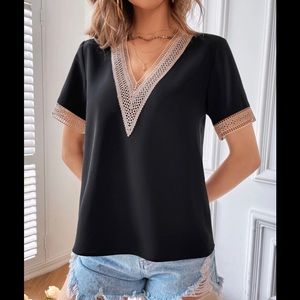 Contrast Lace Blouse